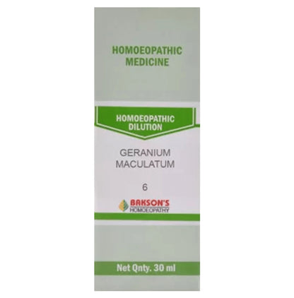 Bakson's Homeopathy Geranium Maculatum Dilution 6 CH - Classic Derma