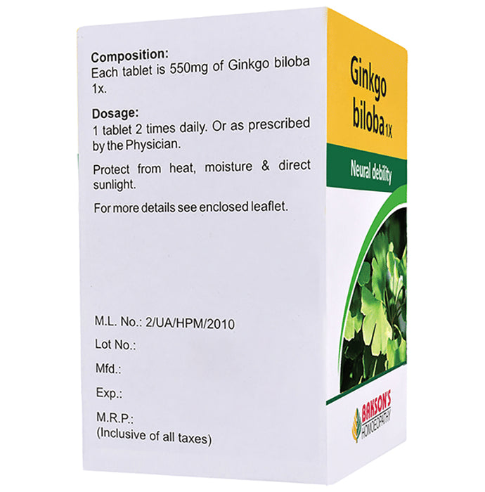 Bakson's Homeopathy Ginkgo Biloba 1X