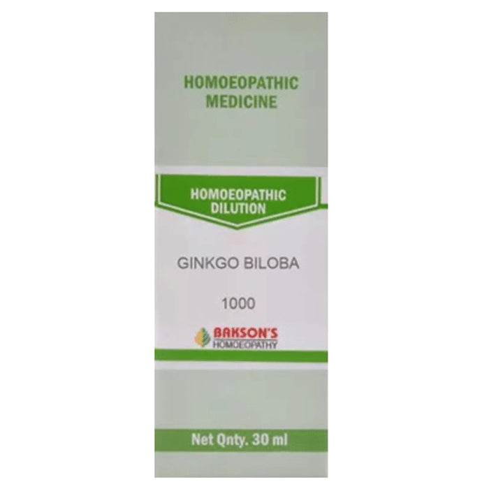 Bakson's Homeopathy Ginkgo Biloba Dilution 1000 CH - Classic Derma