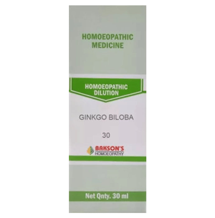 Bakson's Homeopathy Ginkgo Biloba Dilution 30 - Classic Derma