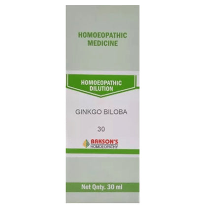 Bakson's Homeopathy Ginkgo Biloba Dilution 30 - Classic Derma