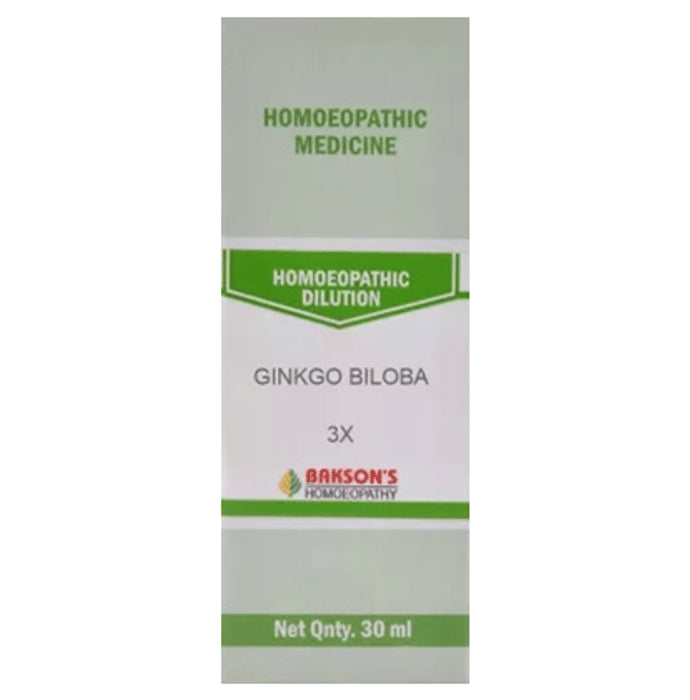 Bakson's Homeopathy Ginkgo Biloba Dilution 3X - Classic Derma