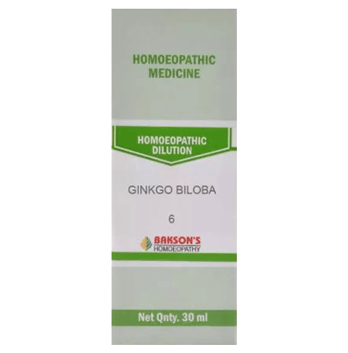Bakson's Homeopathy Ginkgo Biloba Dilution 6 CH - Classic Derma