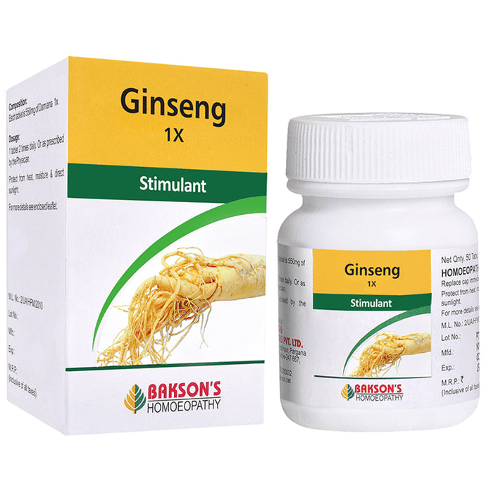 Bakson's Homeopathy Ginseng 1X - Classic Derma
