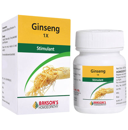 Bakson's Homeopathy Ginseng 1X - Classic Derma