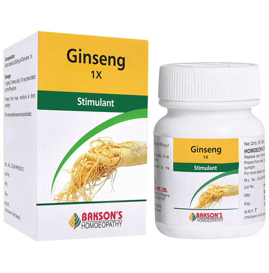Bakson's Homeopathy Ginseng 1X - Classic Derma