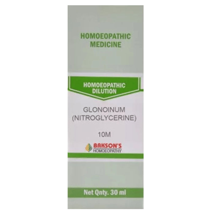 Bakson's Homeopathy Glonoinum (Nitroglycerine) Dilution 10M - Classic Derma