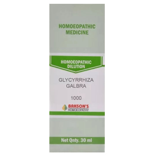 Bakson's Homeopathy Glycyrrhiza Galbra Dilution 1000 CH - Classic Derma
