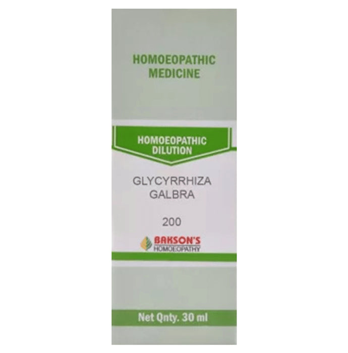 Bakson's Homeopathy Glycyrrhiza Galbra Dilution 200 - Classic Derma