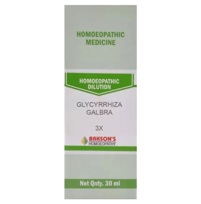 Bakson's Homeopathy Glycyrrhiza Galbra Dilution 3X - Classic Derma