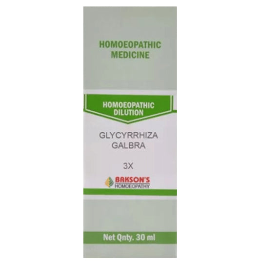 Bakson's Homeopathy Glycyrrhiza Galbra Dilution 3X - Classic Derma