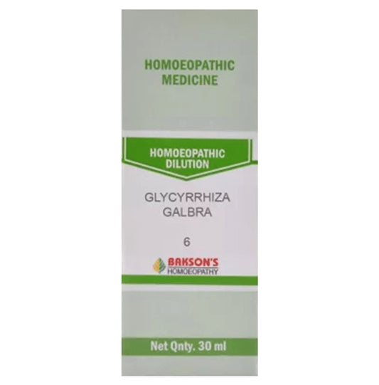 Bakson's Homeopathy Glycyrrhiza Galbra Dilution 6 CH - Classic Derma