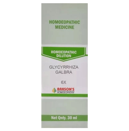 Bakson's Homeopathy Glycyrrhiza Galbra Dilution 6X - Classic Derma