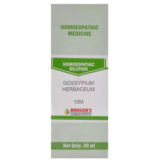 Bakson's Homeopathy Gossypium Herbaceum Dilution 10M - Classic Derma
