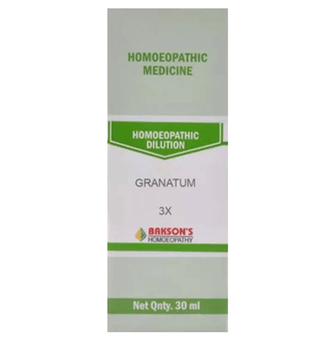 Bakson's Homeopathy Granatum Dilution 3X - Classic Derma