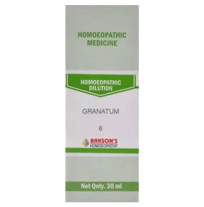 Bakson's Homeopathy Granatum Dilution 6 CH - Classic Derma
