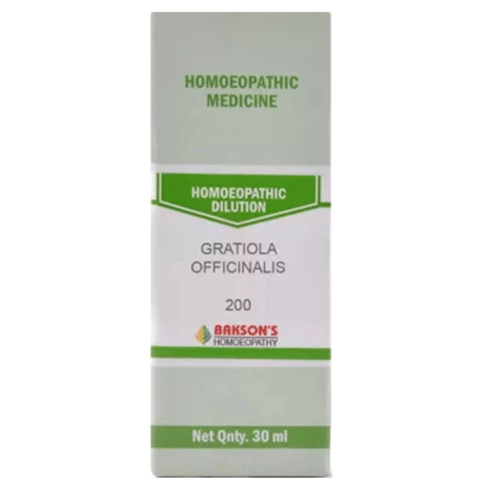 Bakson's Homeopathy Gratiola Officinalis Dilution 200 - Classic Derma