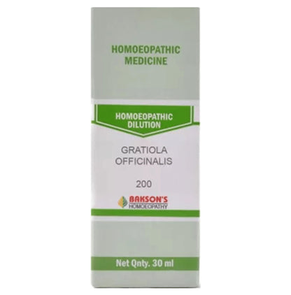 Bakson's Homeopathy Gratiola Officinalis Dilution 200 - Classic Derma