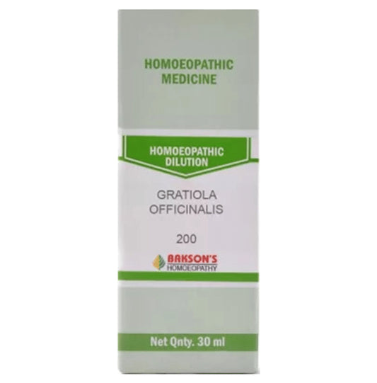 Bakson's Homeopathy Gratiola Officinalis Dilution 200 - Classic Derma
