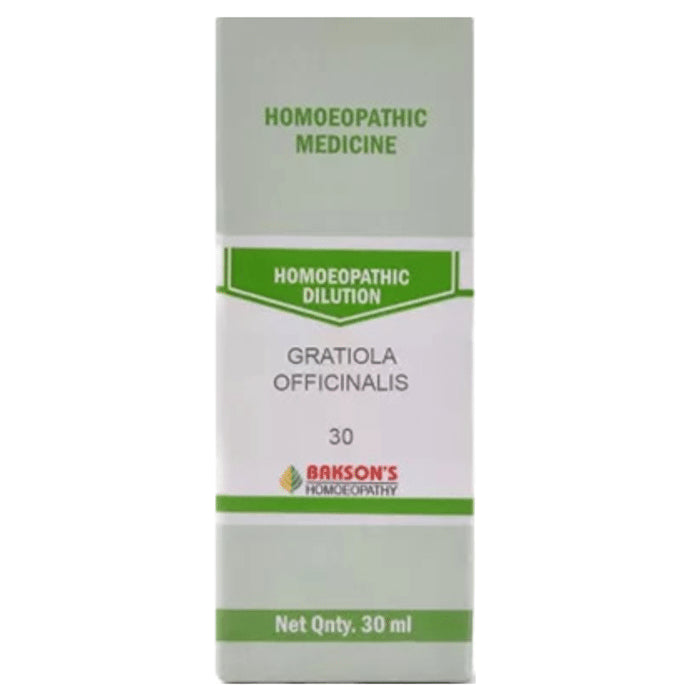 Bakson's Homeopathy Gratiola Officinalis Dilution 30 - Classic Derma