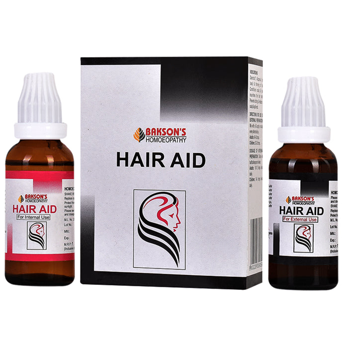 Bakson's Homeopathy Hair Aid Drop Dual Pack (30ml Each) - Classic Derma