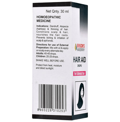 Bakson's Homeopathy Hair Aid Drop for External Use