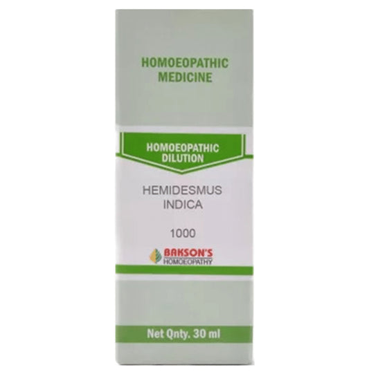 Bakson's Homeopathy Hemidesmus Indica Dilution 1000 CH - Classic Derma