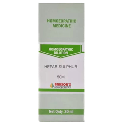 Bakson's Homeopathy Hepar Sulphur Dilution 50M - Classic Derma