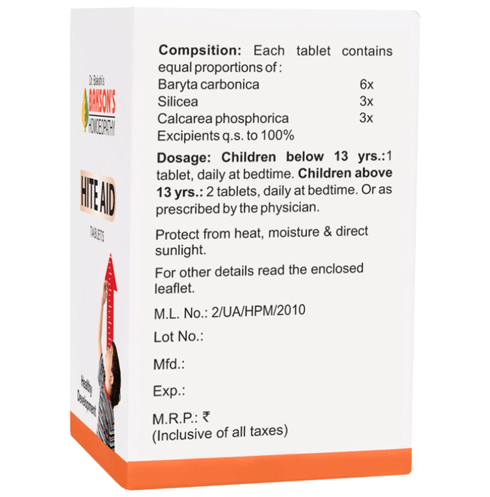 Bakson's Homeopathy Hite Aid Tablet