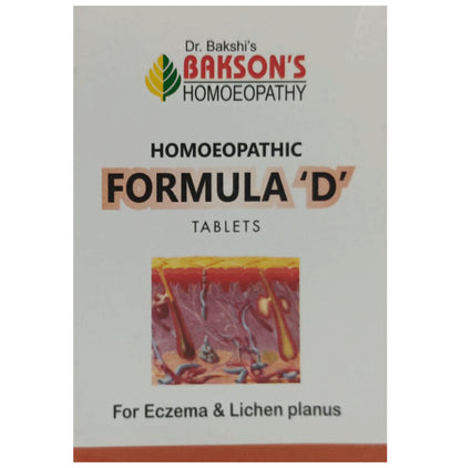 Bakson's Homeopathy Homoeopathic Formula 'D' Tablet - Classic Derma