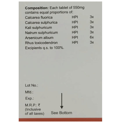 Bakson's Homeopathy Homoeopathic Formula 'D' Tablet