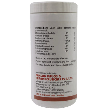 Bakson's Homeopathy Homoeopathic Formula P Tablet