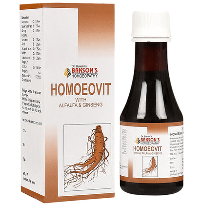 Bakson's Homeopathy Homoeovit with Alfalfa & Ginseng Syrup - Classic Derma