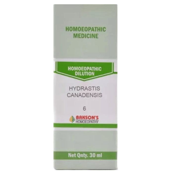 Bakson's Homeopathy Hydrastis Canadensis Dilution 6 CH - Classic Derma