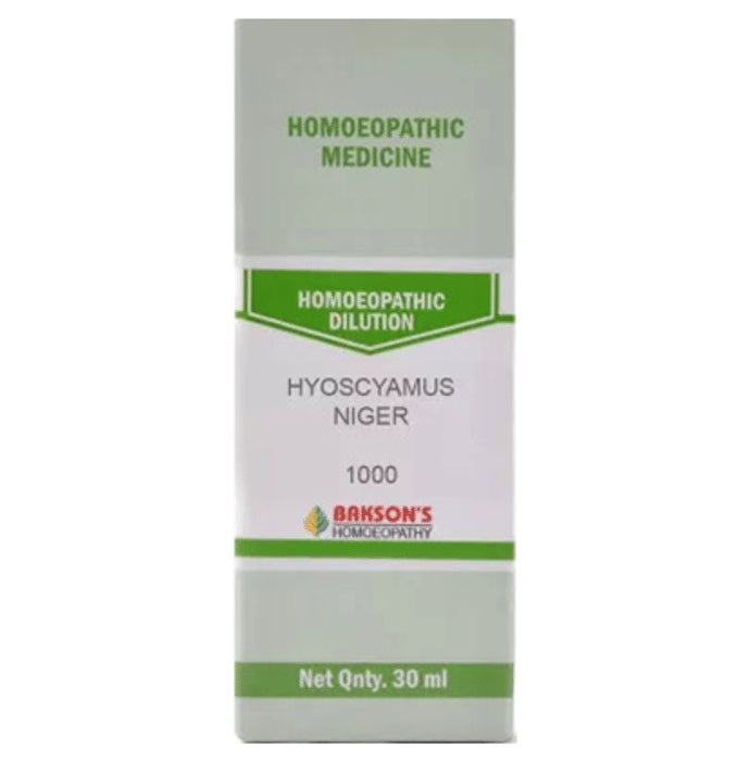 Bakson's Homeopathy Hyoscyamus Niger Dilution 1000 CH - Classic Derma