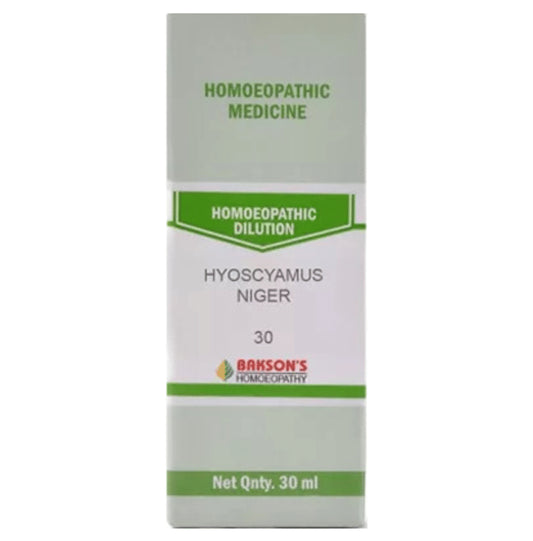 Bakson's Homeopathy Hyoscyamus Niger Dilution 30 - Classic Derma