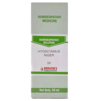 Bakson's Homeopathy Hyoscyamus Niger Dilution 3X - Classic Derma