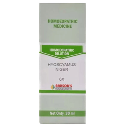 Bakson's Homeopathy Hyoscyamus Niger Dilution 6X - Classic Derma