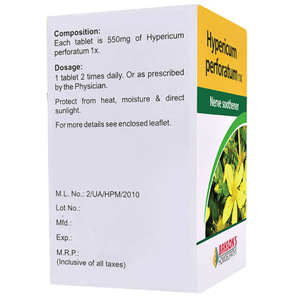 Bakson's Homeopathy Hypericum Perforatum 1X
