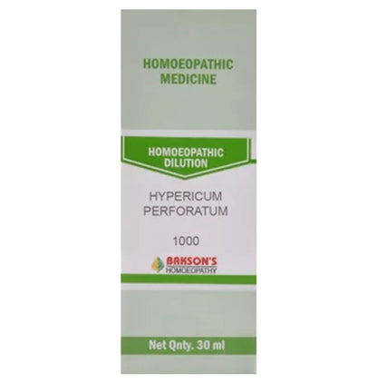 Bakson's Homeopathy Hypericum Perforatum Dilution 1000 CH - Classic Derma