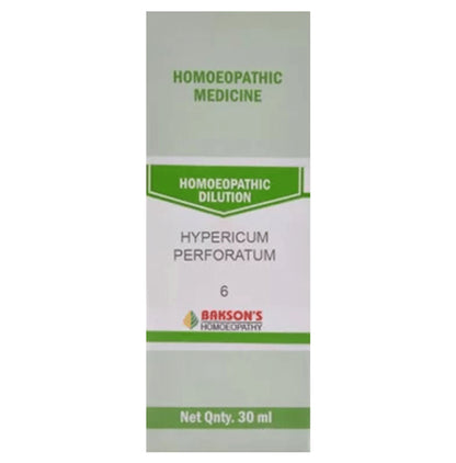 Bakson's Homeopathy Hypericum Perforatum Dilution 6 CH - Classic Derma