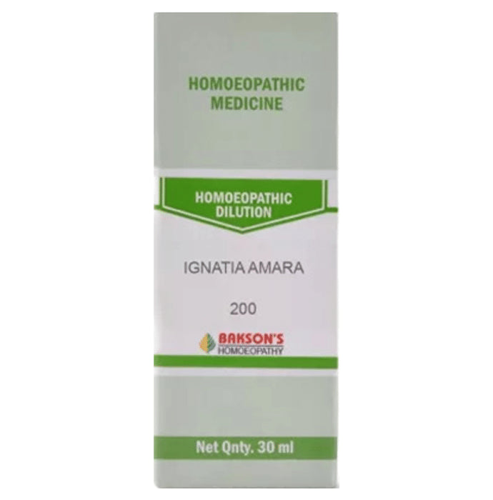 Bakson's Homeopathy Ignatia Amara Dilution 200 CH - Classic Derma