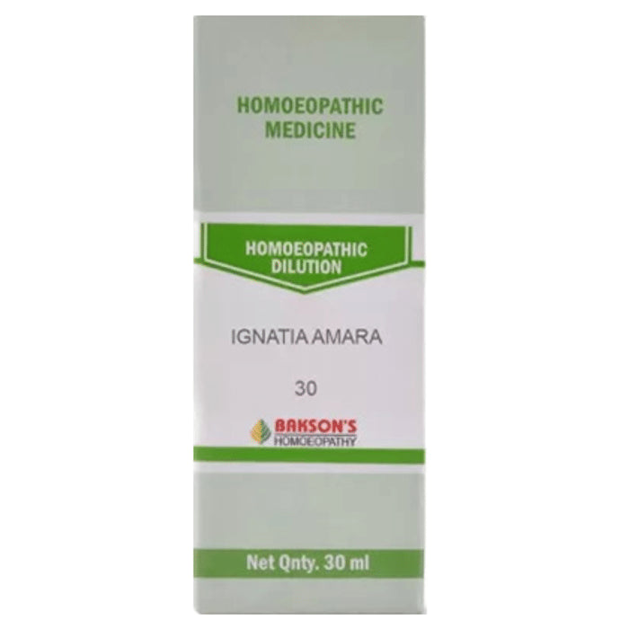 Bakson's Homeopathy Ignatia Amara Dilution 30 CH - Classic Derma