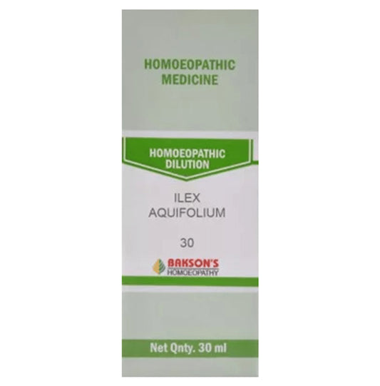 Bakson's Homeopathy Ilex Aquifolium Dilution 30 - Classic Derma