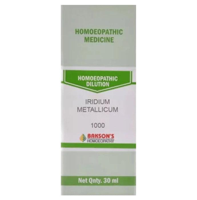 Bakson's Homeopathy Iridium Metallicum Dilution 1000 CH - Classic Derma