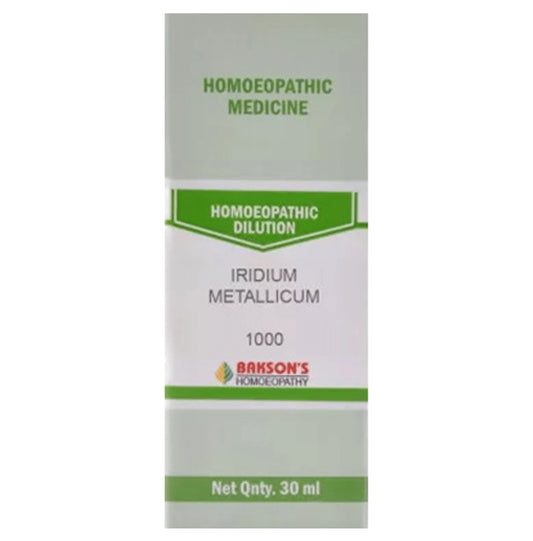 Bakson's Homeopathy Iridium Metallicum Dilution 1000 CH - Classic Derma
