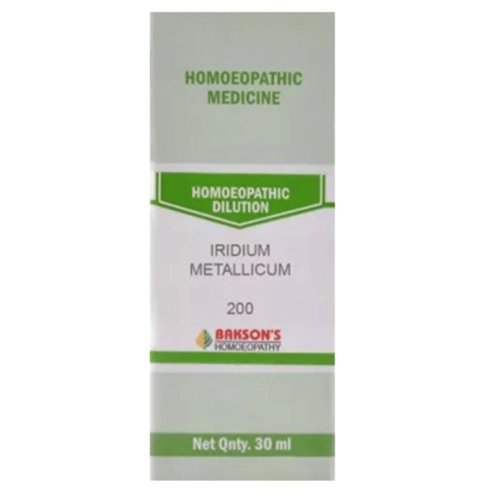 Bakson's Homeopathy Iridium Metallicum Dilution 200 - Classic Derma