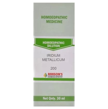 Bakson's Homeopathy Iridium Metallicum Dilution 200 - Classic Derma