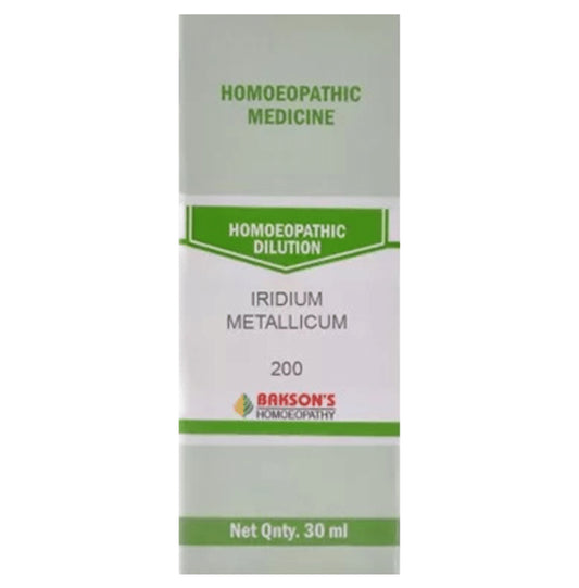 Bakson's Homeopathy Iridium Metallicum Dilution 200 - Classic Derma