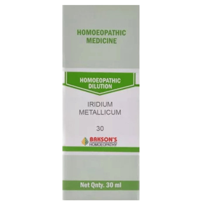 Bakson's Homeopathy Iridium Metallicum Dilution 30 - Classic Derma